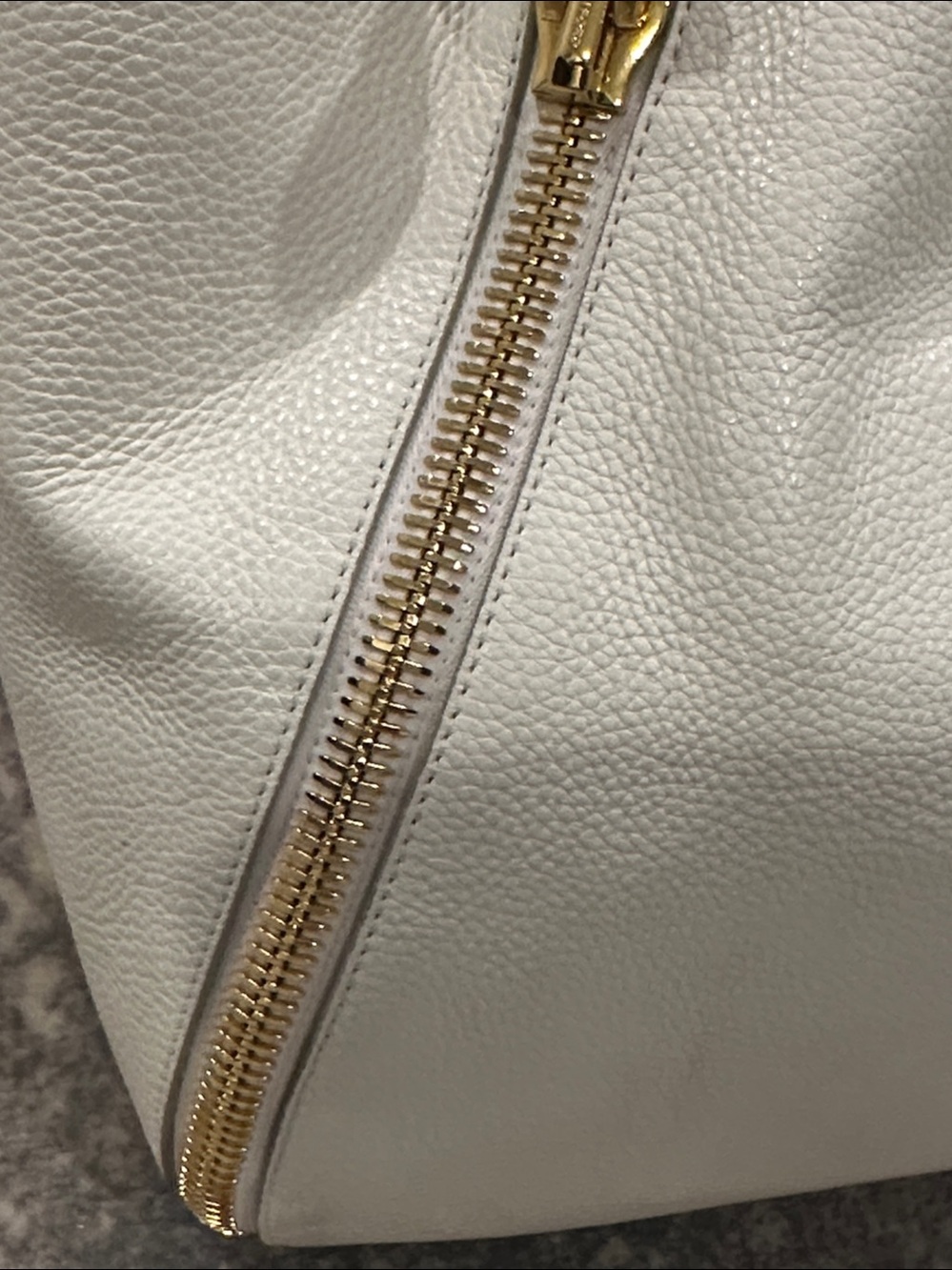 TOM FORD WHITE SEDGEWICK BAG PEBBLE LEATHER - Picture 8 of 13